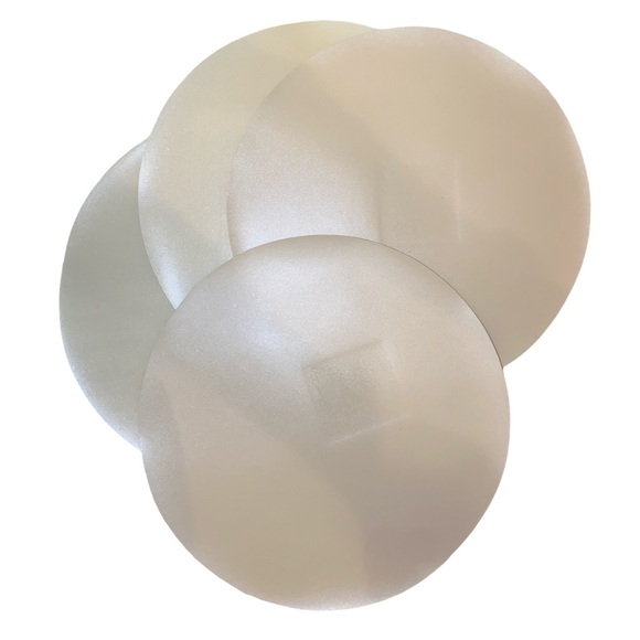 Placemats-Holiday Set of 4 Metallic Glitter Round Placemats 15” Polyvinyl Gold - Picture 3 of 4